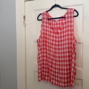 NWOT Time & Tru Linen Blend Sleeveless Shirt